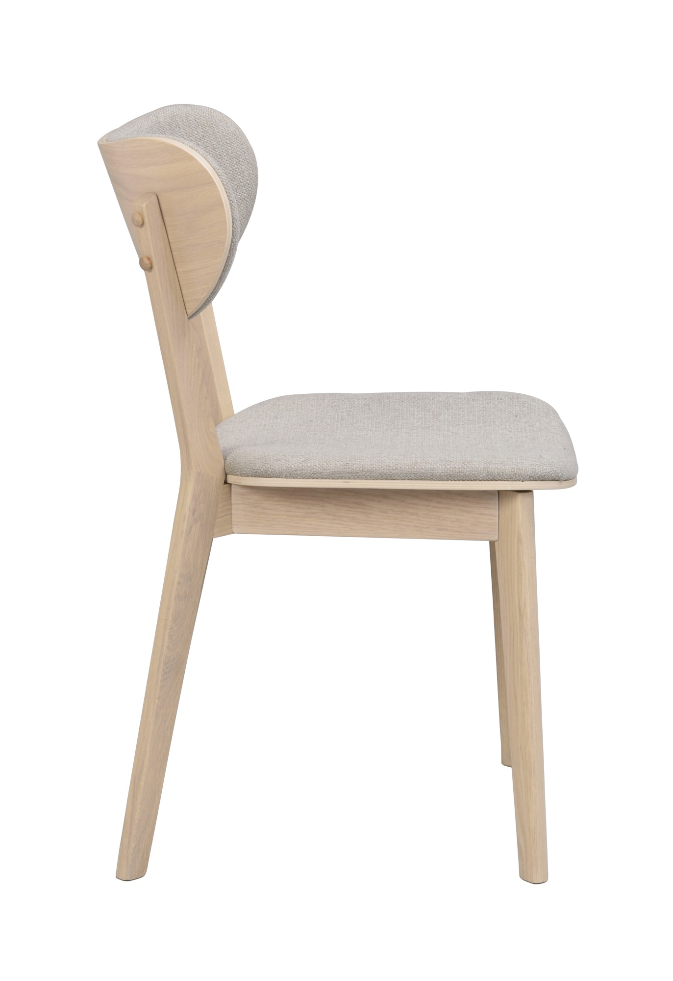 Komfortabel & schön – Stuhl Kato 2er Set, Whitewash / Grau Beige.