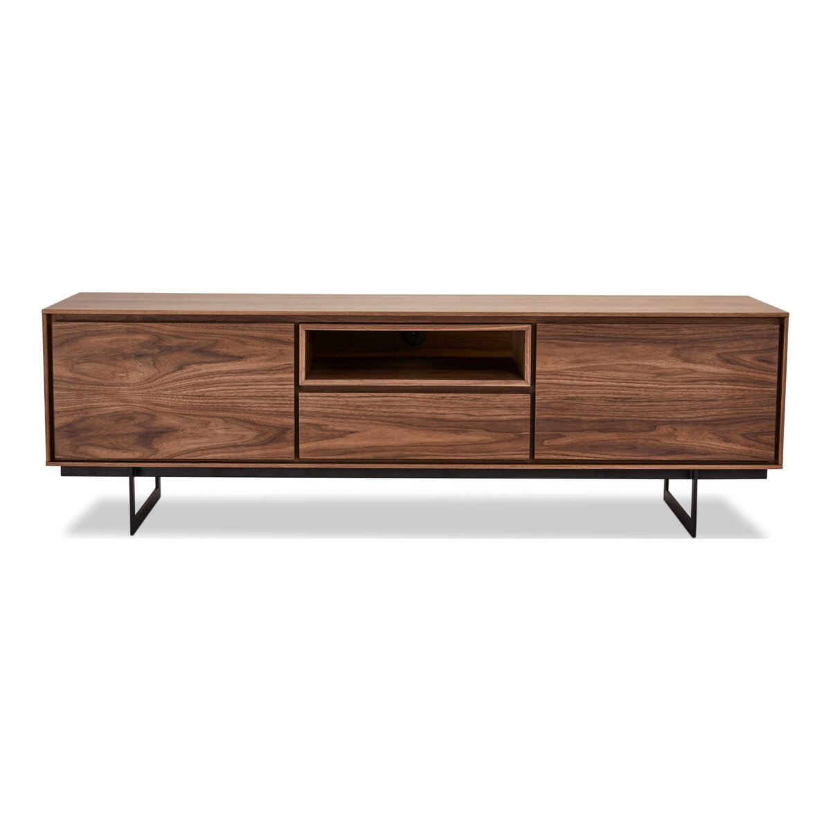 TV-Board Otoya Walnuss - 160 cm mit Soft-Close, offenem Fach & Stauraum