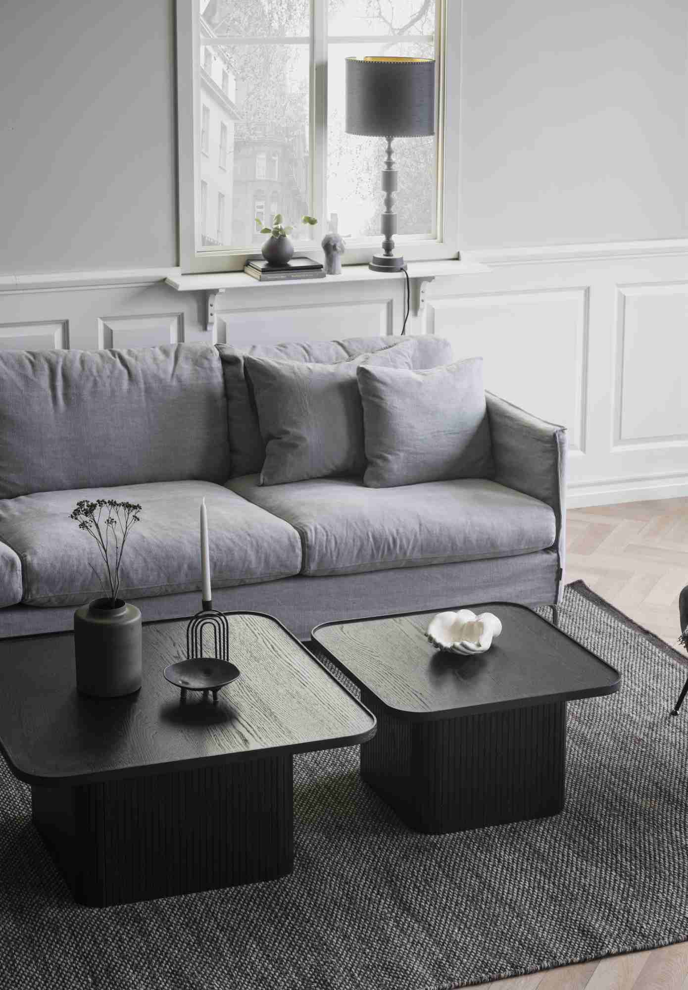 Couchtisch Sullivan, Schwarz, 80x80x40cm – überzeugt mit zeitlosem Stil.