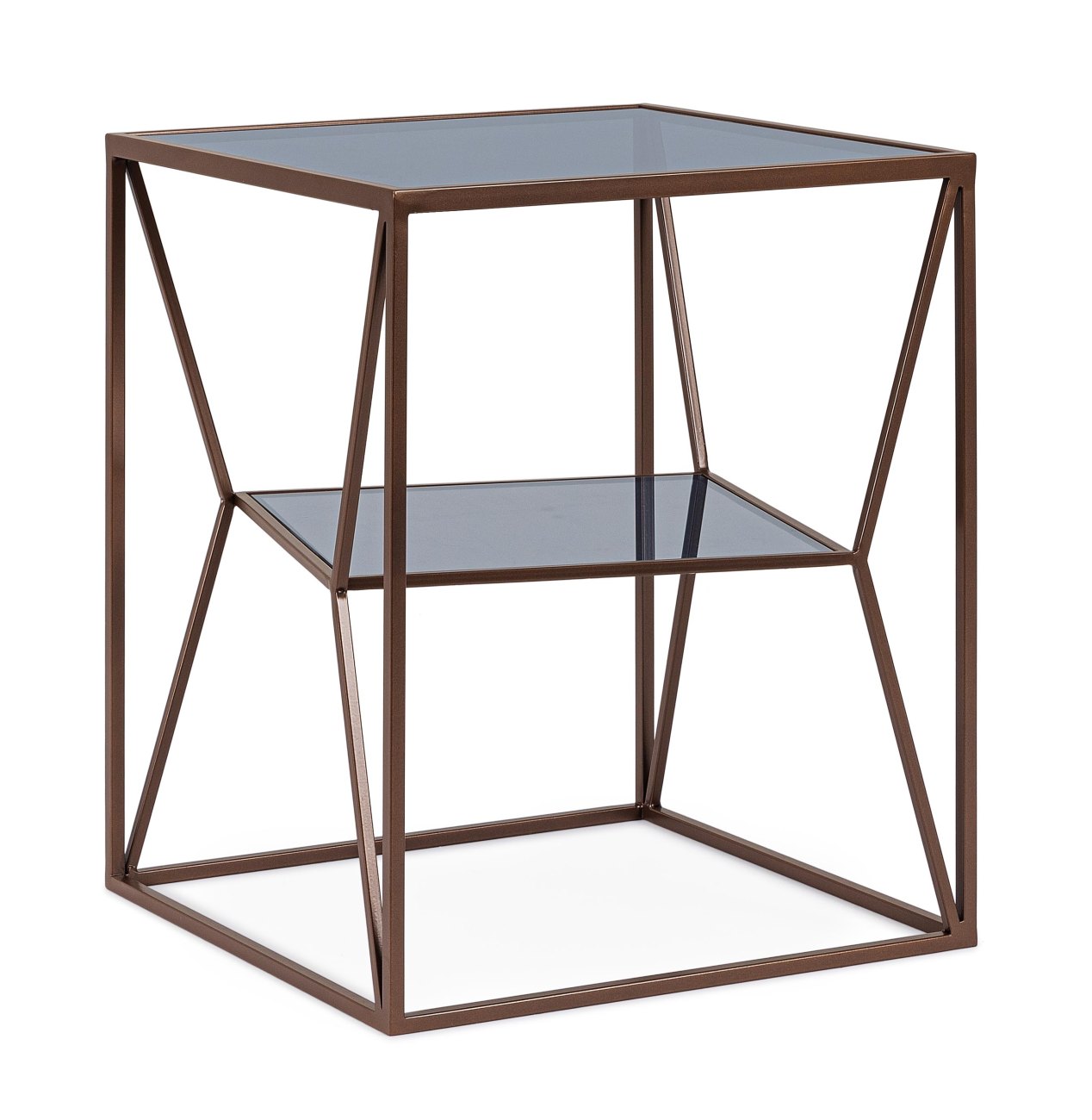 Couchtisch Hydra aus Metall Braun, 40x40 cm Couchtisch Hydra aus Metall Braun, 40x40 cm