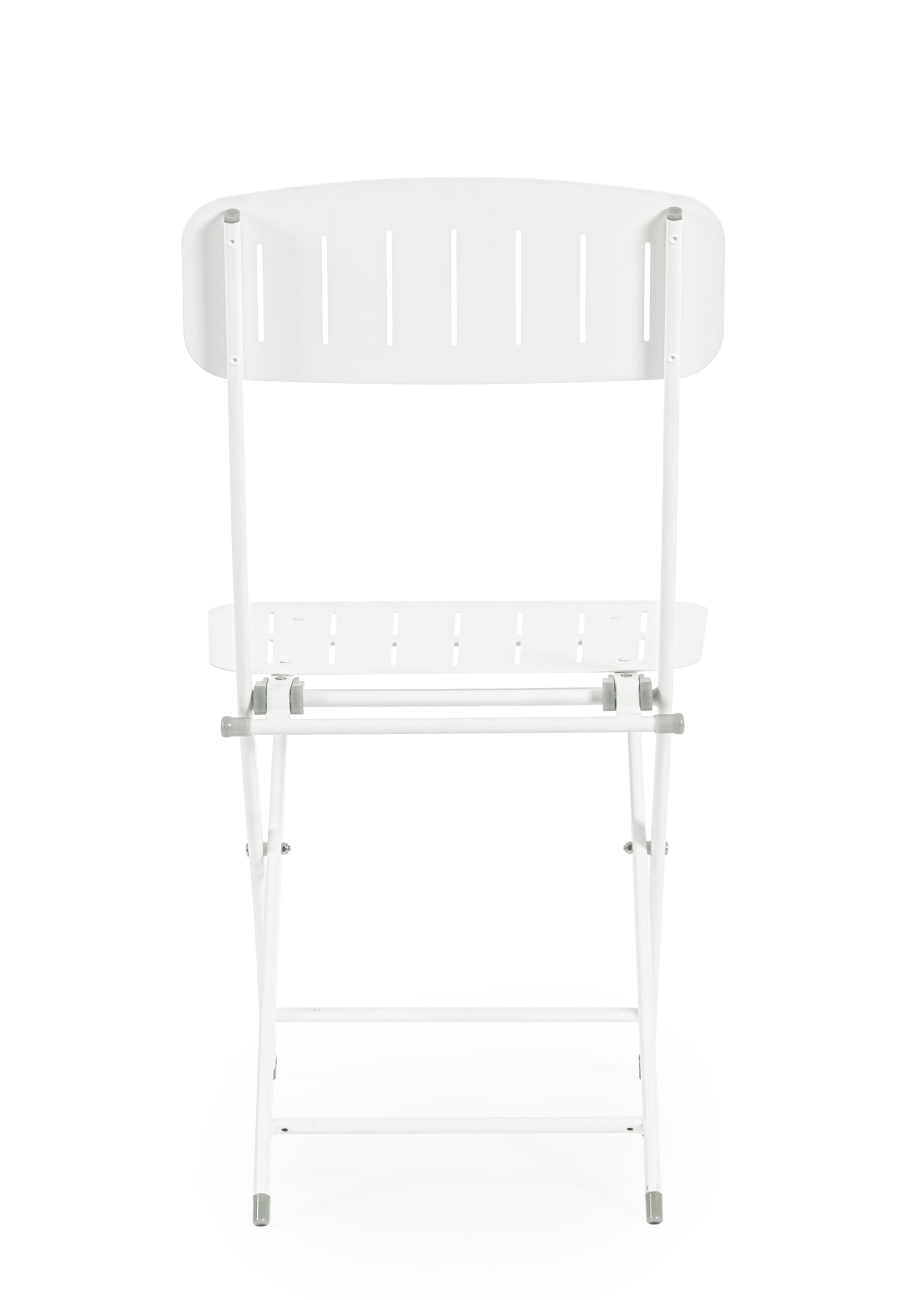 Gartenstuhl Yvonne aus Metall, Weiß