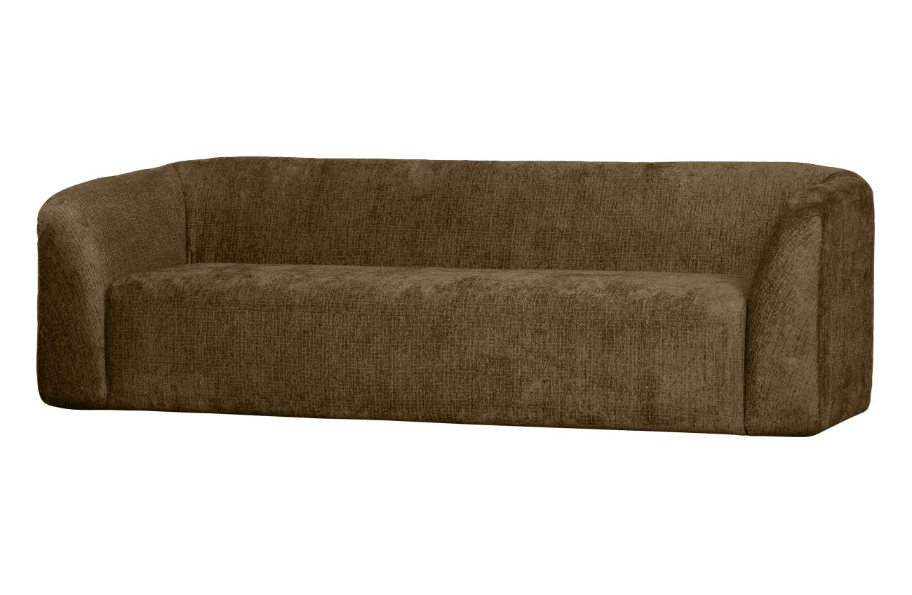 Das Sofa Sloping überzeugt mit seinem modernen Stil. Gefertigt wurde es aus Struktursamt, welches einen braunen Farbton besitzt. Das Gestell ist aus Kunststoff und hat eine schwarze Farbe. Das Sofa besitzt eine Breite von 240 cm.