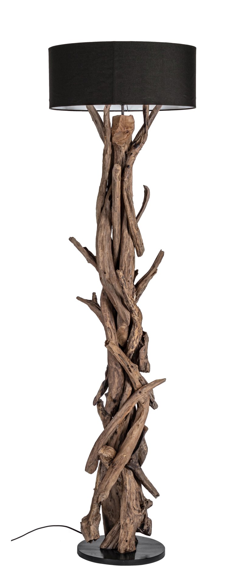 Stehleuchte Bluma aus recyceltem Teakholz, 180 cm Stehleuchte Bluma aus recyceltem Teakholz, 180 cm