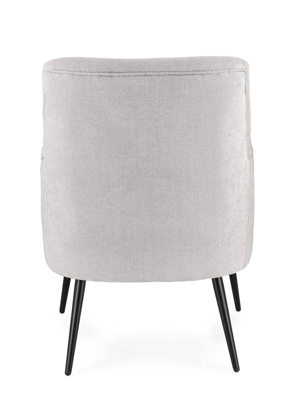 Sessel Ernestine aus Stoff, Hellgrau
