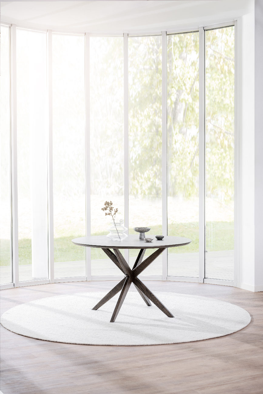 Esstisch Calverton Rund, 120cm, Braun
