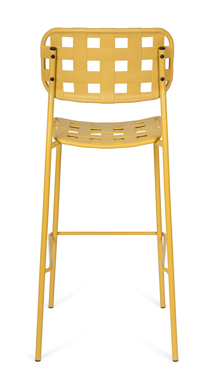 Gartenbarhocker Clover aus Metall, Ocker