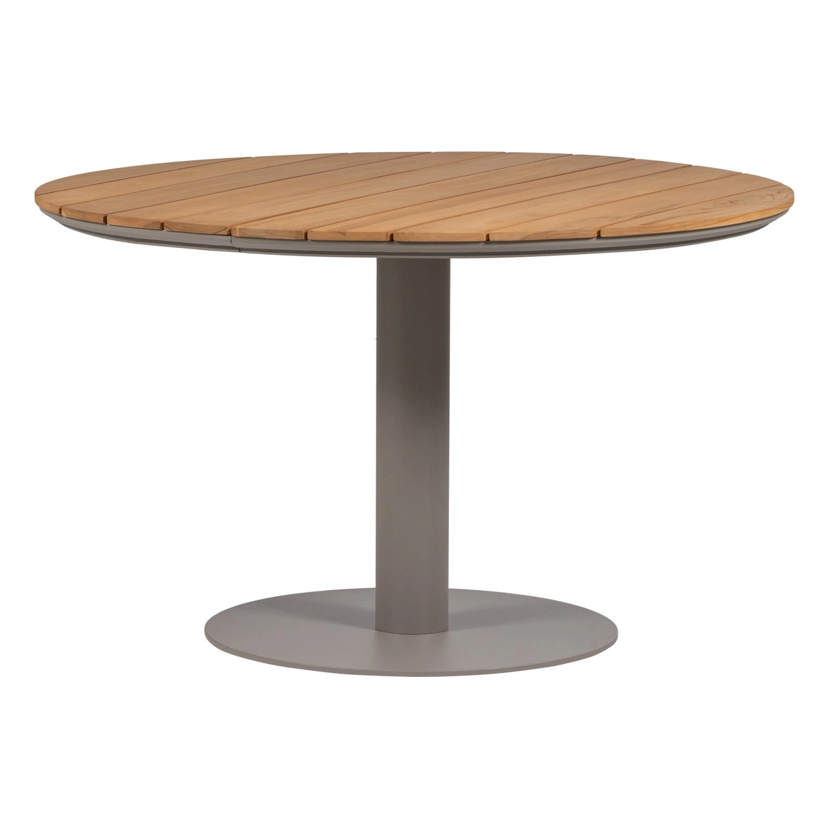 Gartenesstisch Vela - Aluminium & Holz Natur, Ø 122 cm