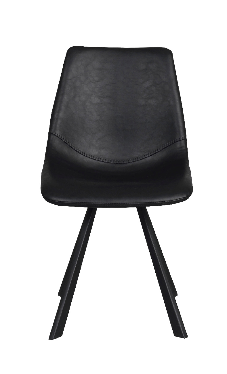 Stuhl Auburn, Lederoptik Schwarz