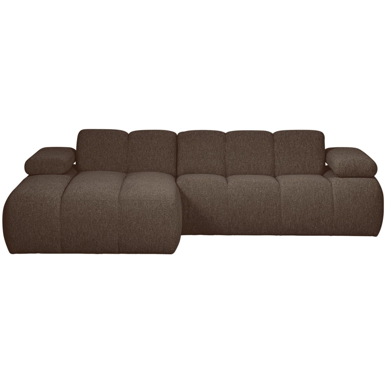 Chaiselongue Mojo aus Boucle-Stoff Links, Braun Chaiselongue Mojo aus Boucle-Stoff Links, Braun