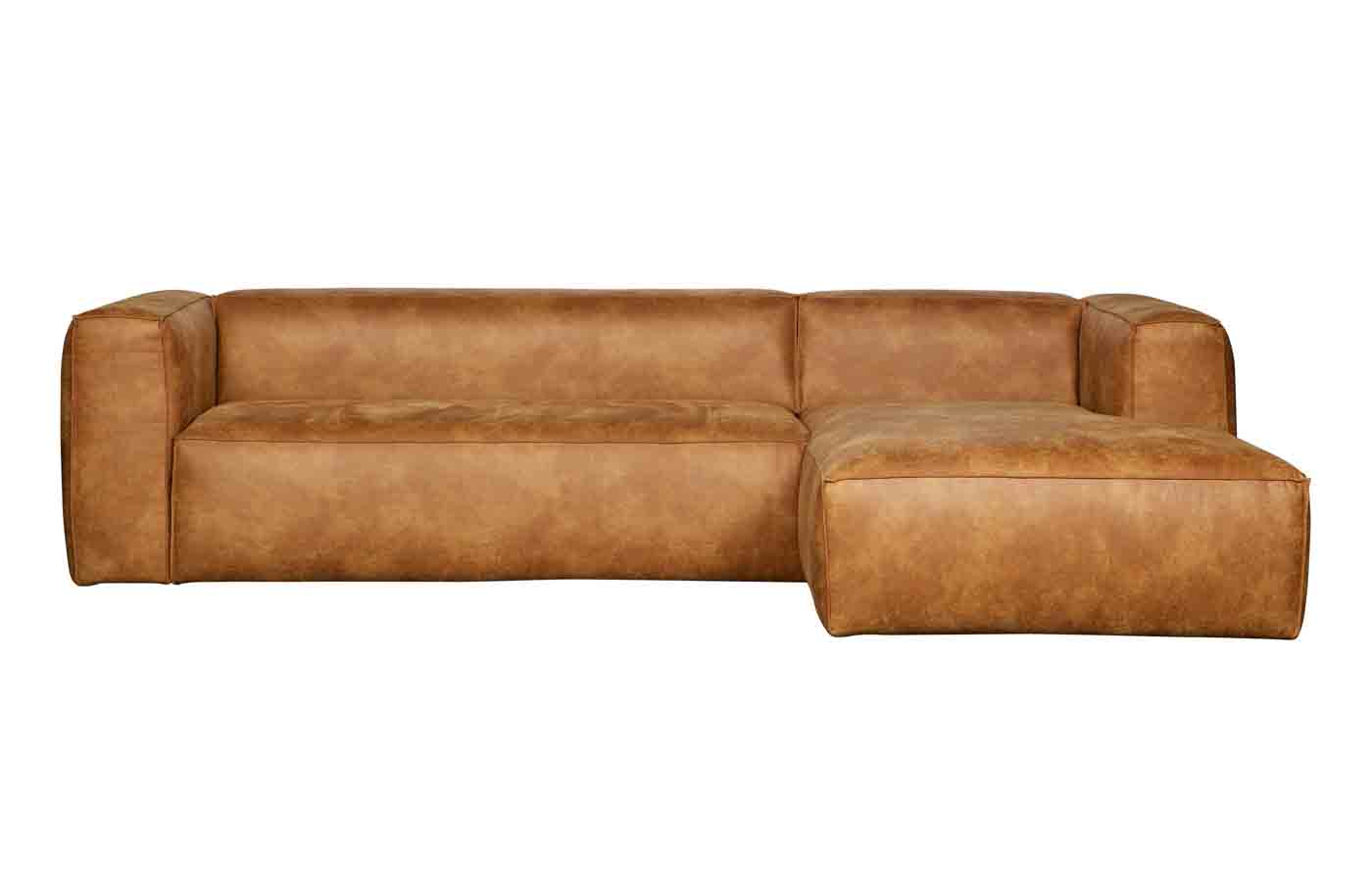 Ecksofa Bean Eco Leder, rechts Cognac