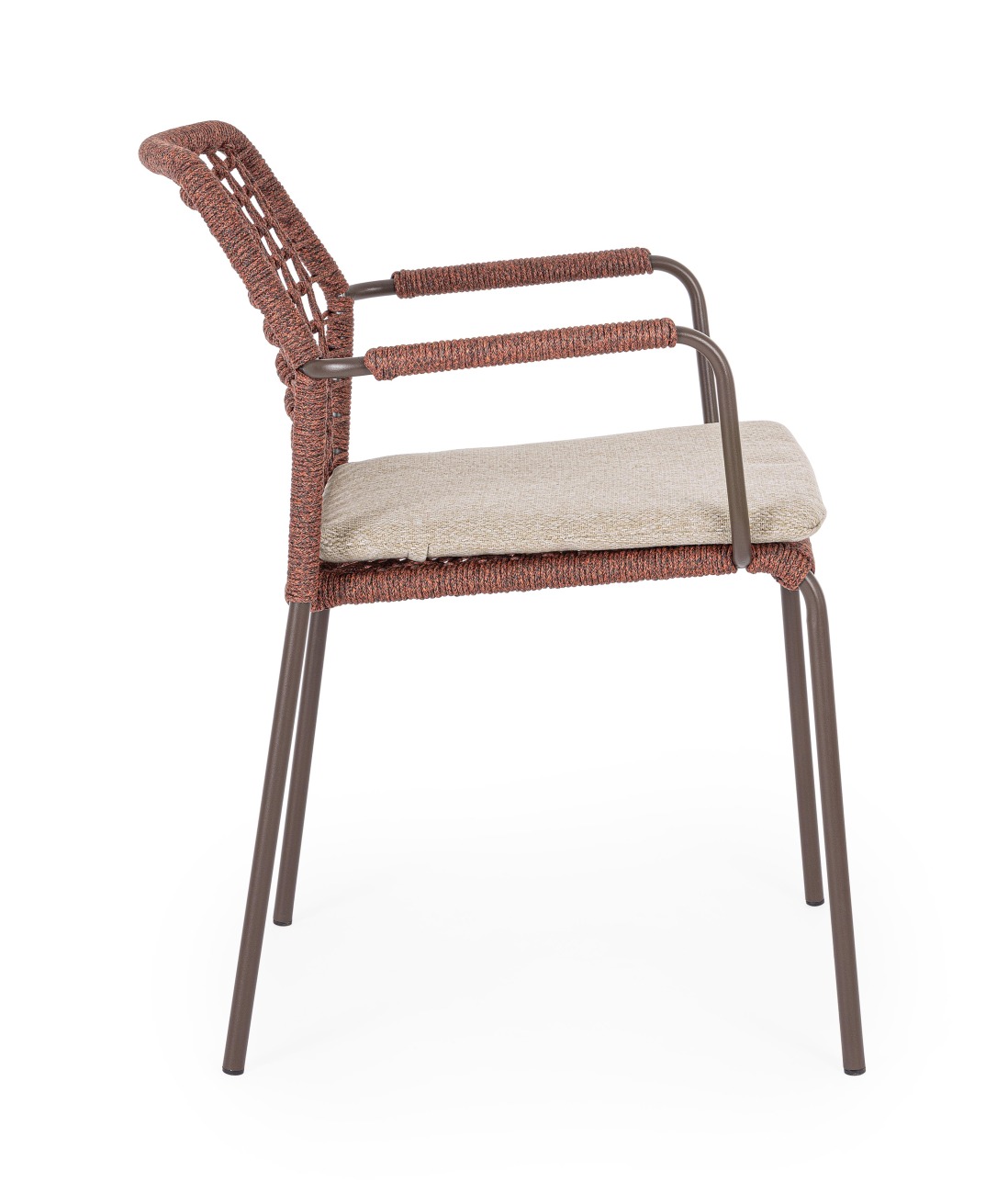 Gartenstuhl Canar aus Metall, Rot