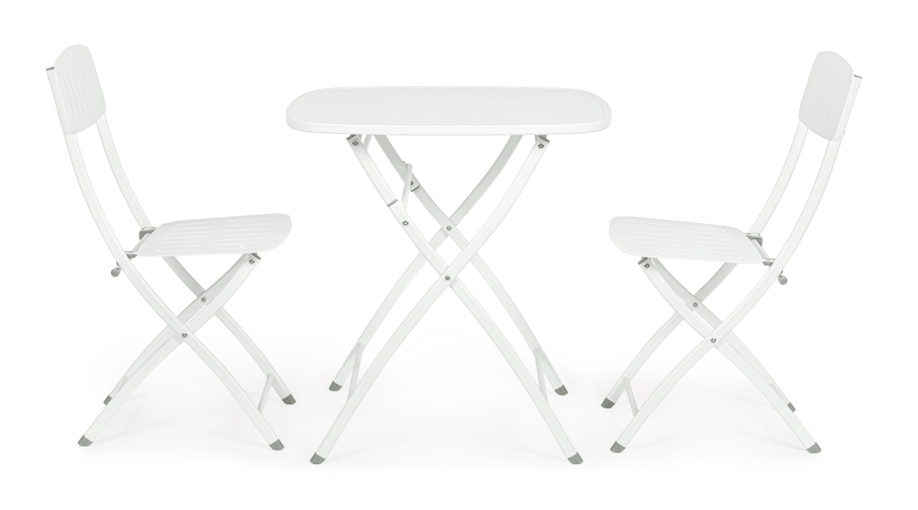 Gartenstuhl Yvonne aus Metall, Weiß