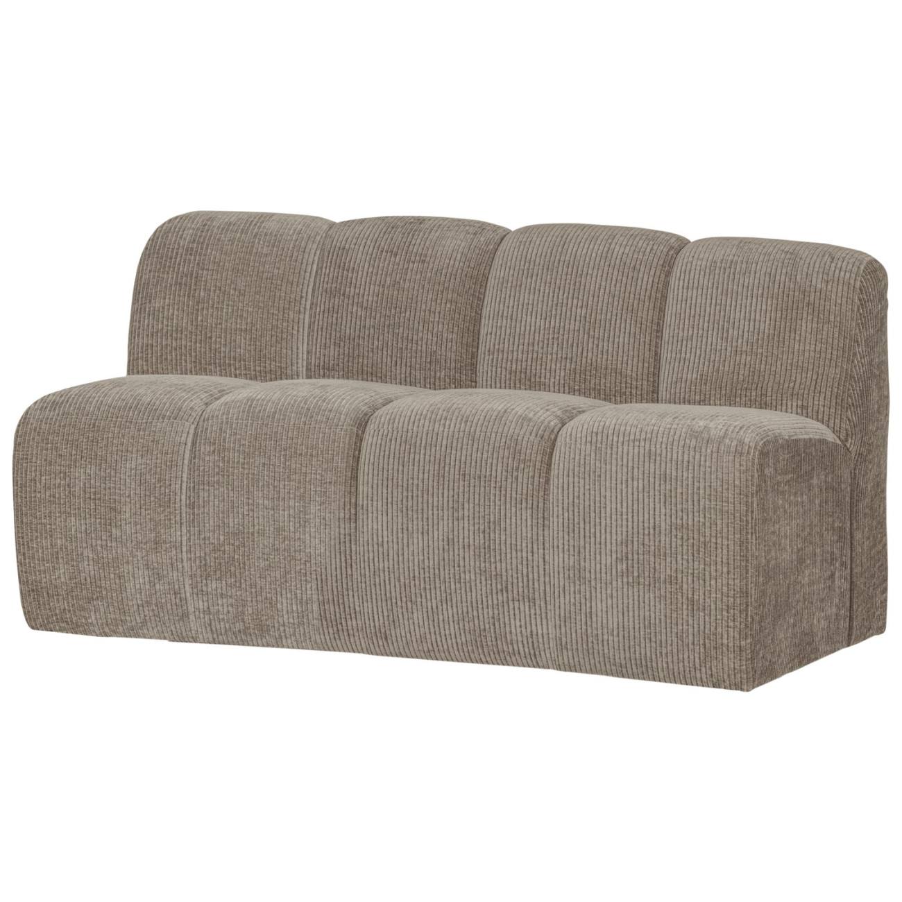 Bank Mojo mit Rückenlehne Flachcord 160 cm, Sand