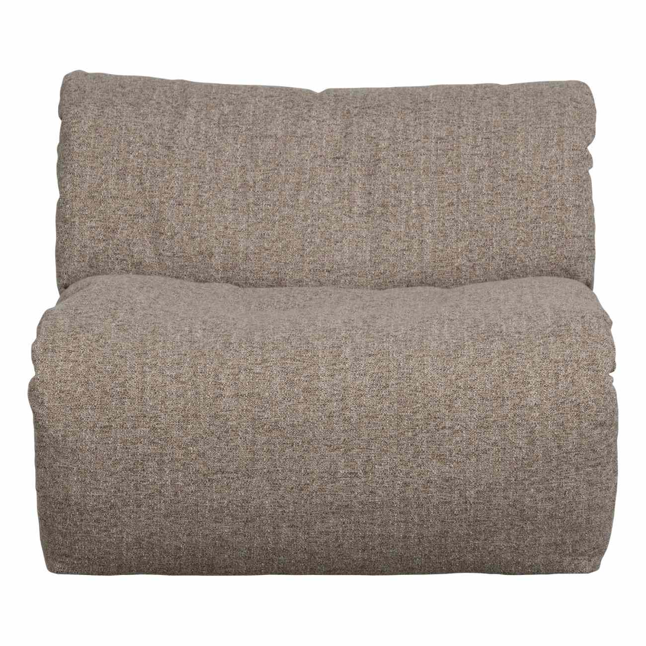 Sessel Baggy aus Melange-Stoff, Braun