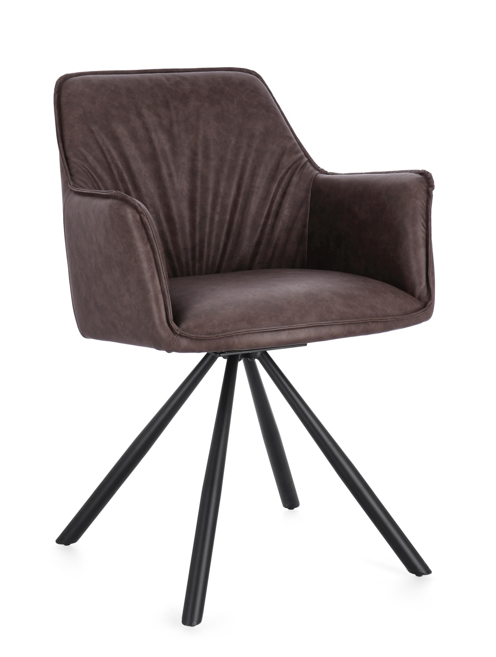 Esszimmerstuhl Breval 2er-Set aus Kunstleder, Dunkelbraun Esszimmerstuhl Breval aus Kunstleder, Dunkelbraun