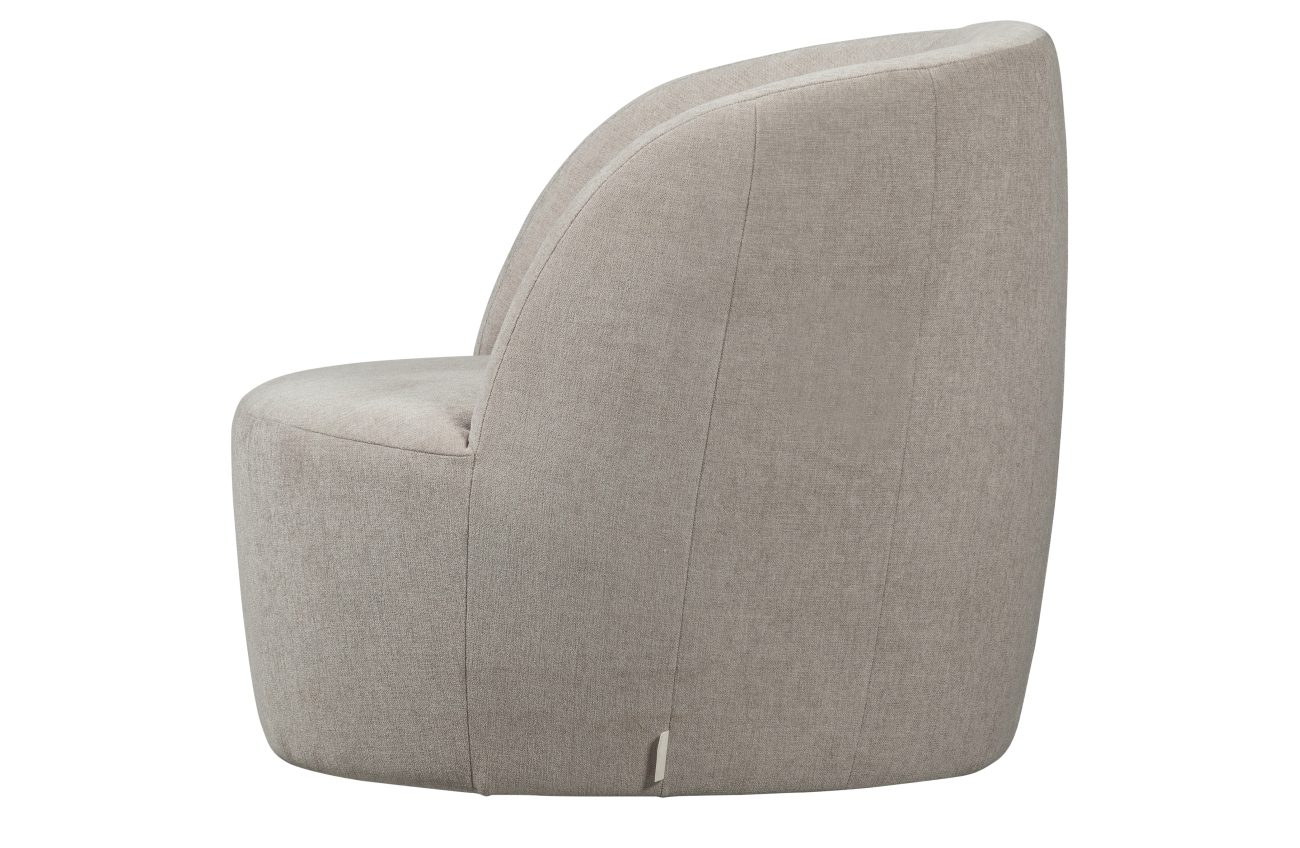 Der Sessel Turn überzeugt mit seinem modernen Stil. Gefertigt wurde er aus gewebten Stoff, welcher einen hellgrauen Farbton besitzt. Das Gestell ist aus Metall und hat eine schwarze Farbe. Der Sessel ist in alle Richtungen drehbar. Die Sitzhöhe des Sessel