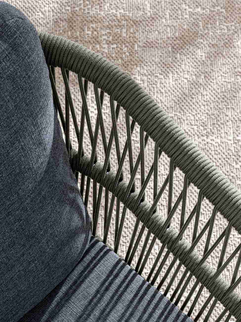 Gartenstuhl Galdana aus Aluminium, Grün / Anthrazit