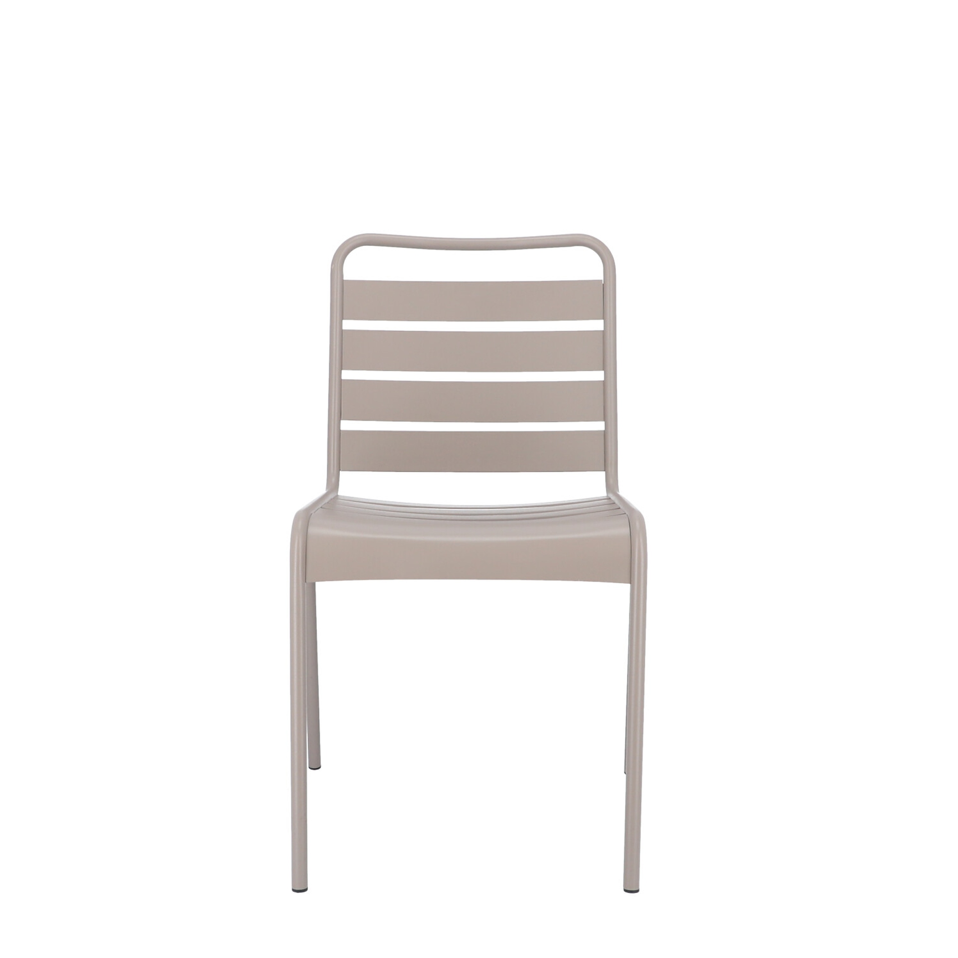 Der moderne Stapelstuhl Mya wurde aus Aluminium gefertigt und hat einen taupe Farbton. Designet wurde der Stuhl von der Marke Jan Kurtz.