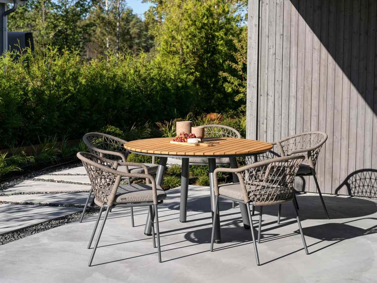 Gartenstuhl Brady mit Kissen, Braun