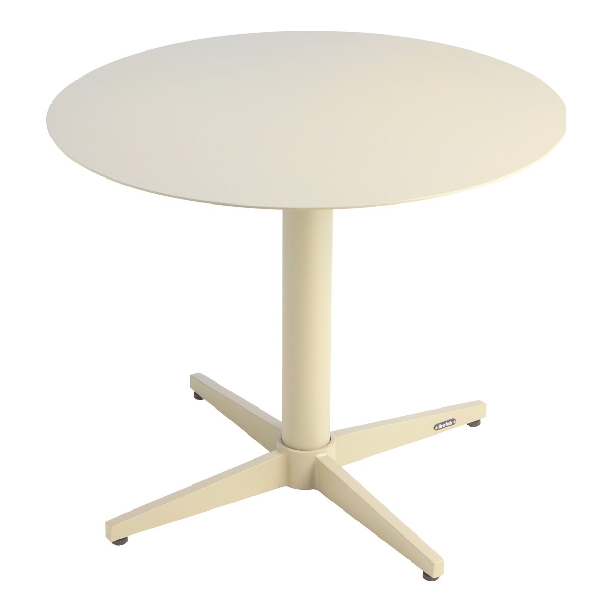 Gartencouchtisch Mill aus Aluminium - Rund Ø 60 cm, Pearl White