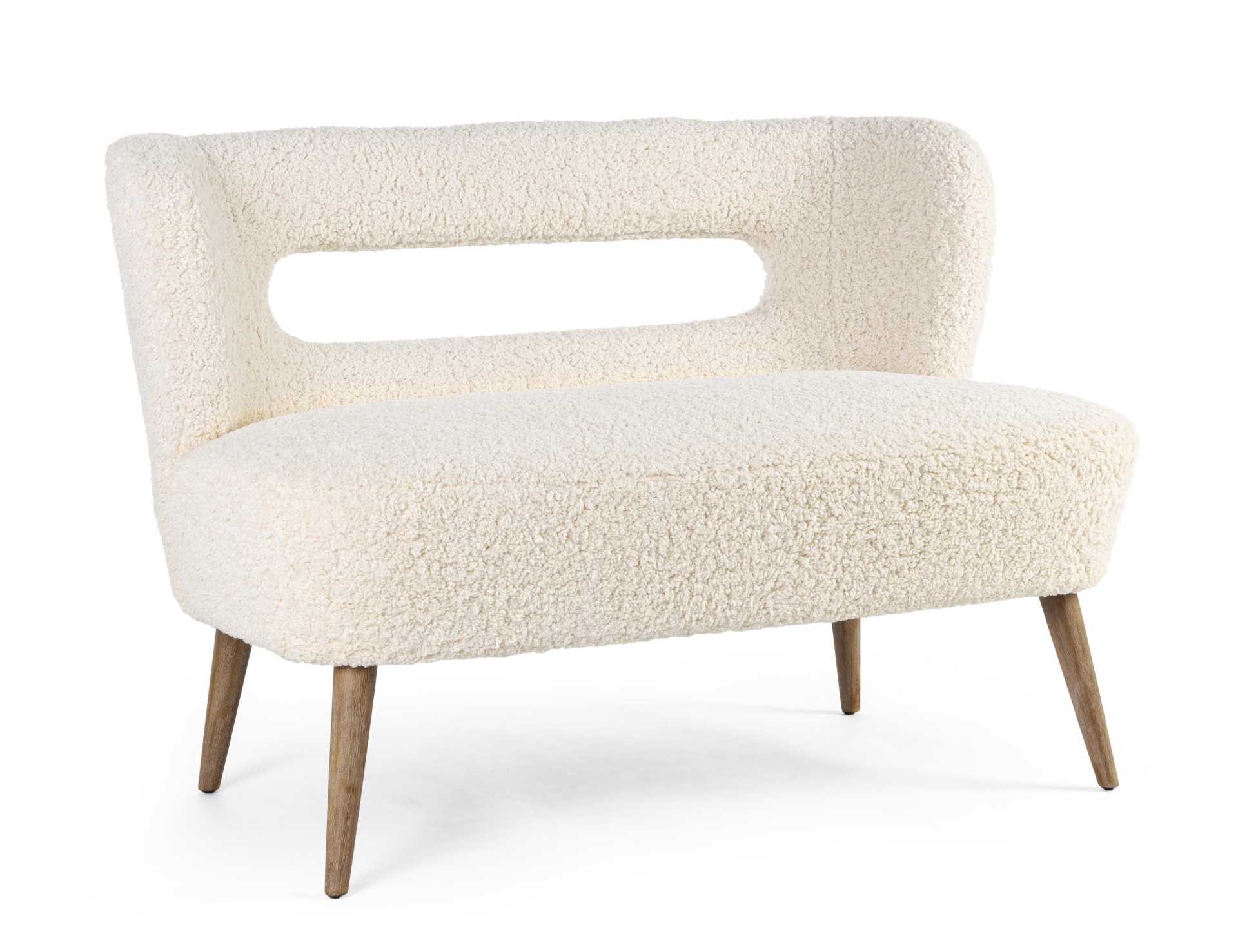 2-Sitzer Sofa Cortina aus Teddy Stoff 2-Sitzer Sofa Cortina aus Teddy Stoff