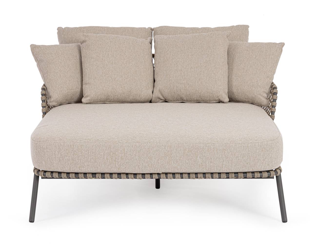 Gartendaybed Ivissa aus Metall, Anthrazit