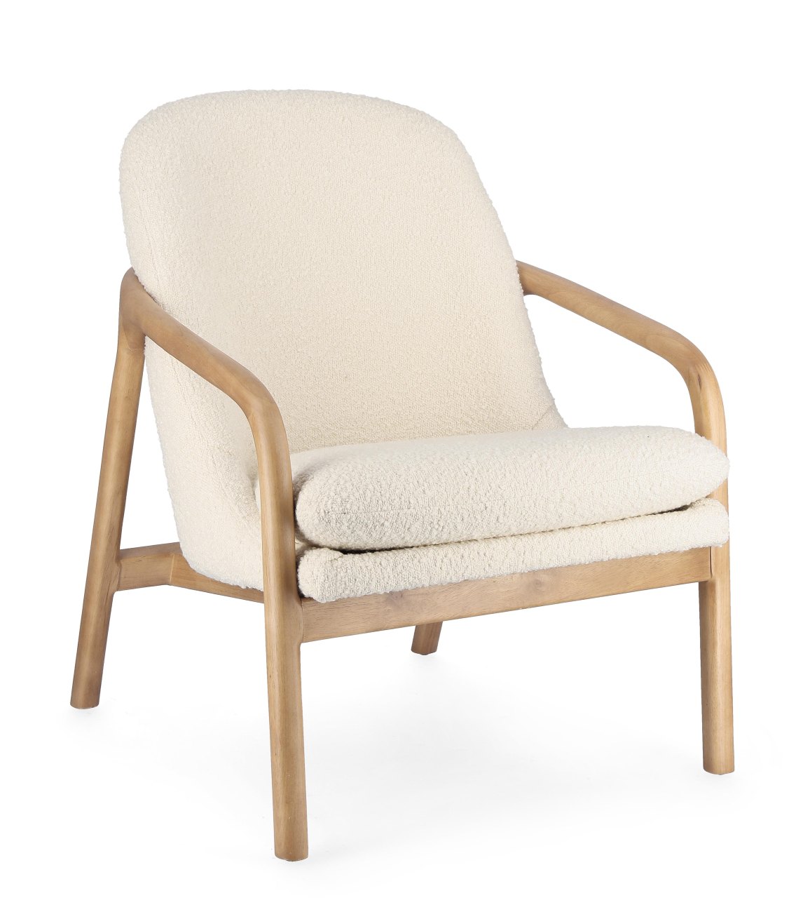 Sessel Elaide aus Bouclè-Stoff, Creme Sessel Elaide aus Bouclè-Stoff, Creme