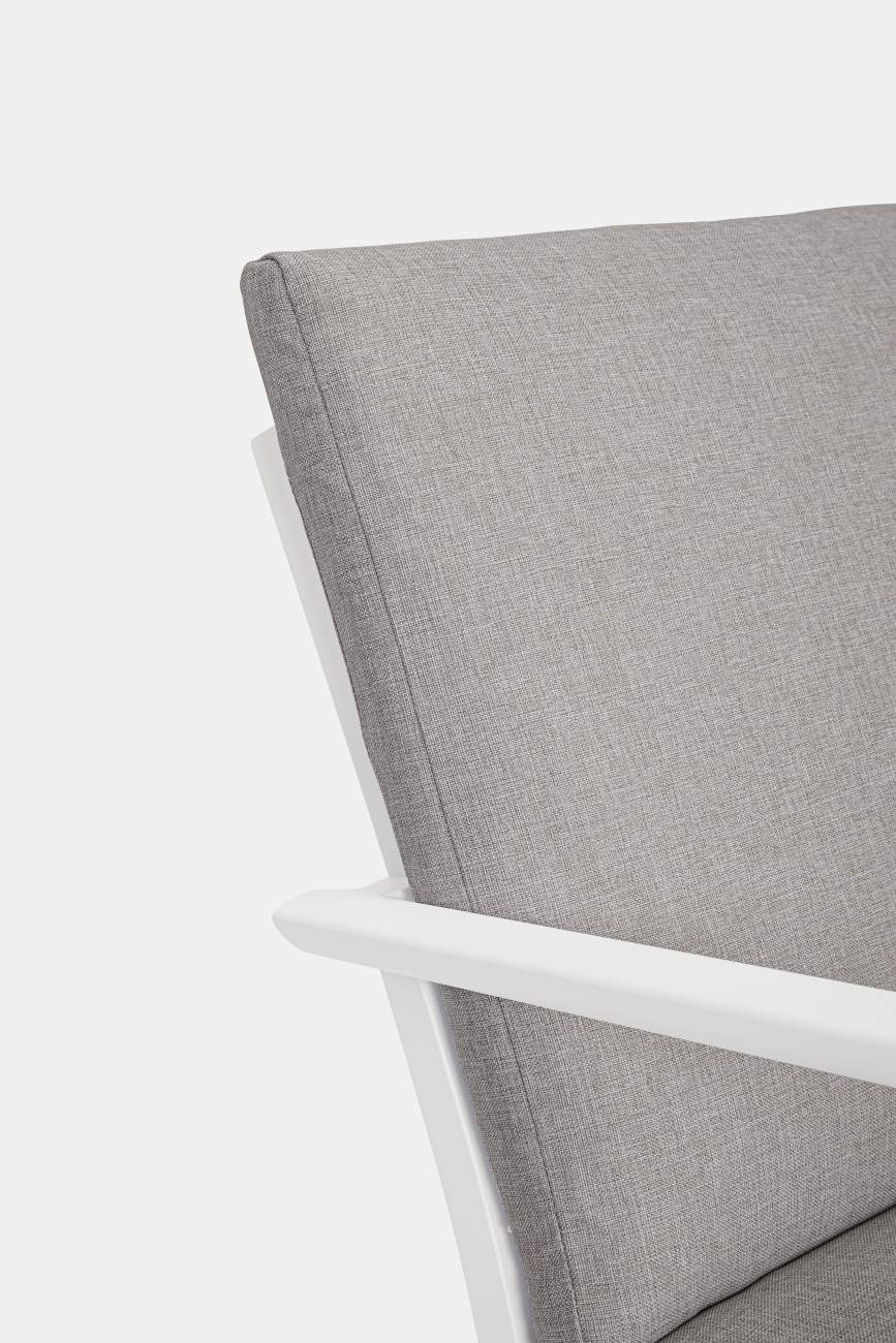 Garten-Set Konnor 4er Gruppe, Weiß