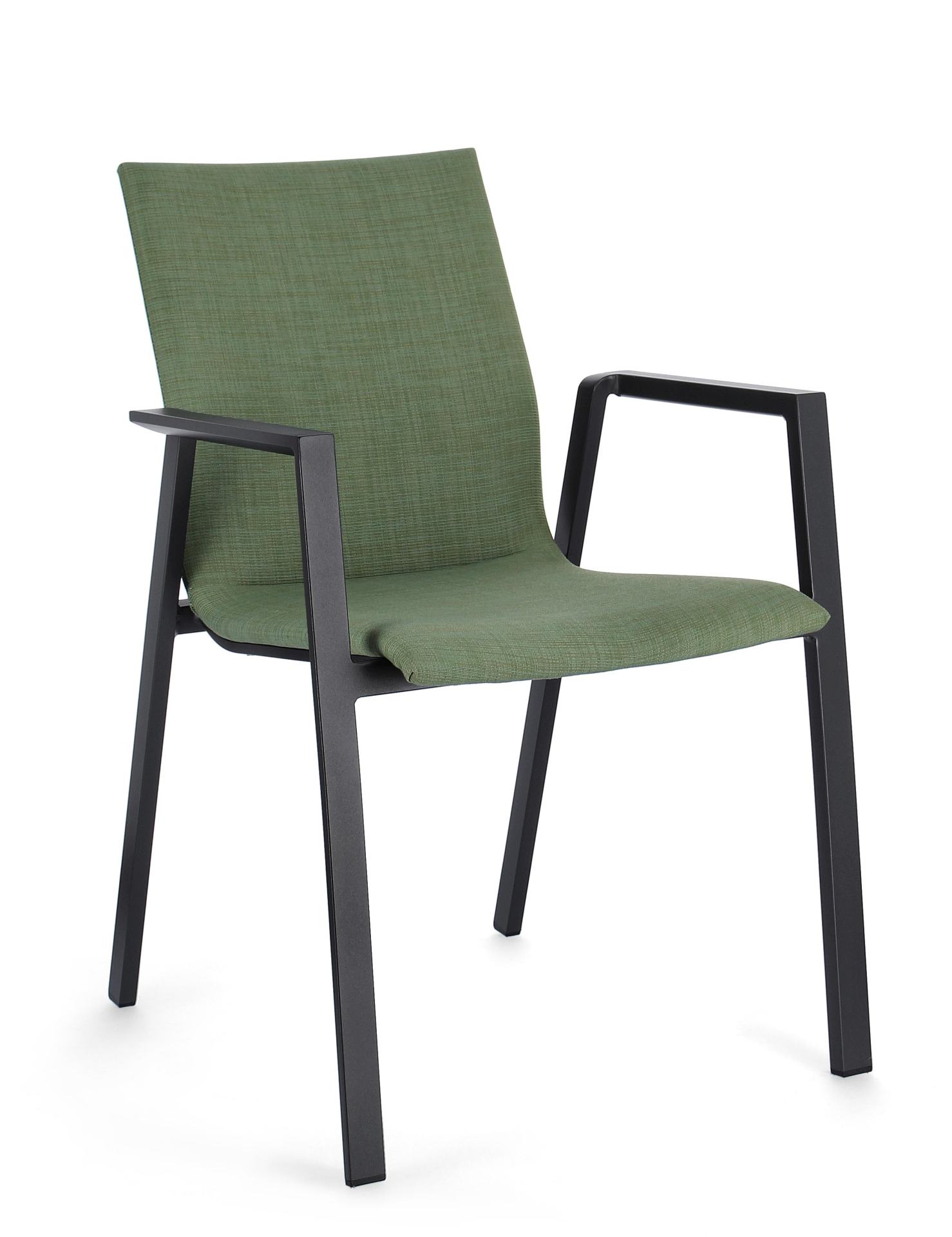 Gartenstuhl Odeon aus Aluminium, Anthrazit/Olive Gartenstuhl Odeon aus Aluminium, Anthrazit/Olive