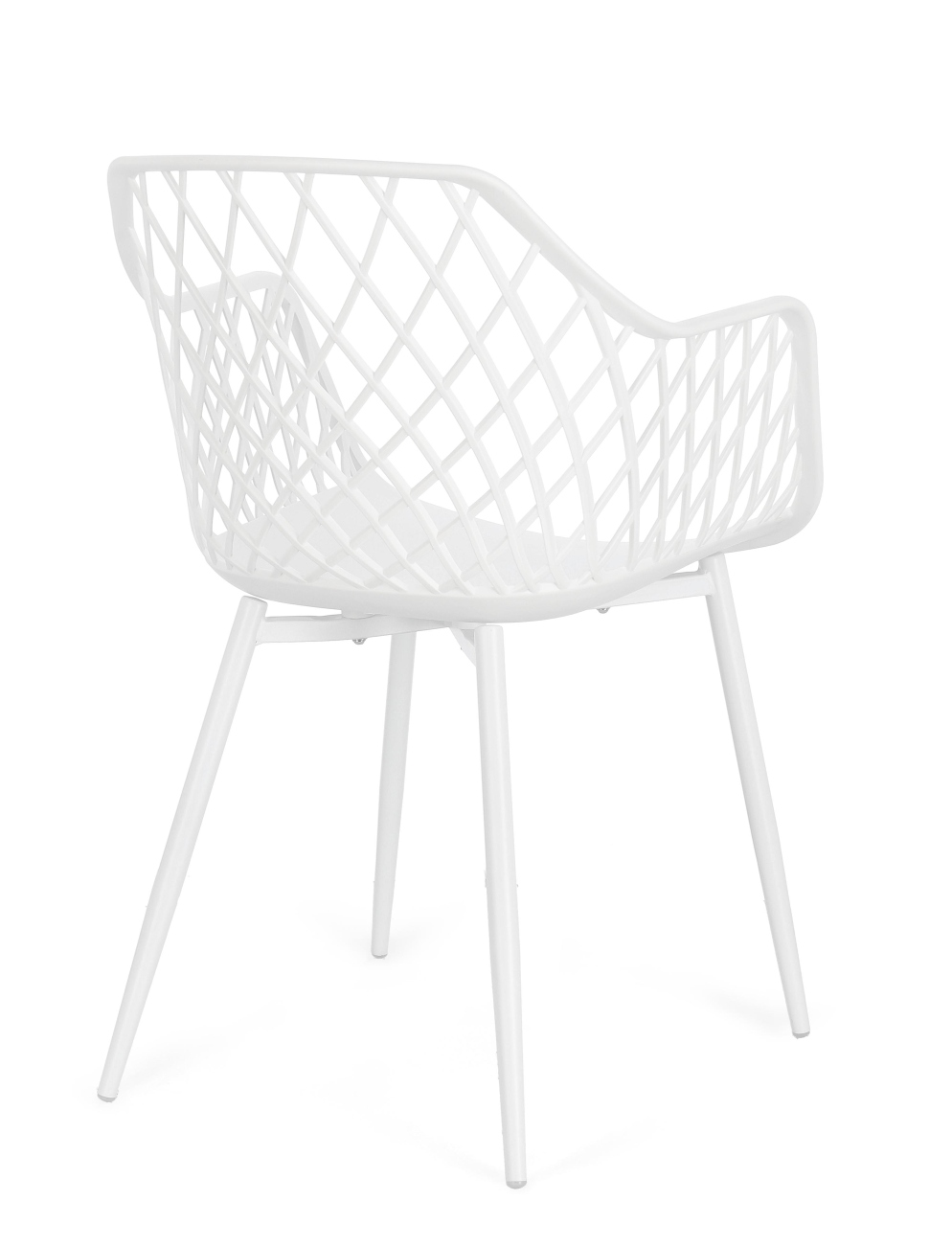 Esszimmerstuhl Optik 4er-Set aus Kunststoff, Weiß