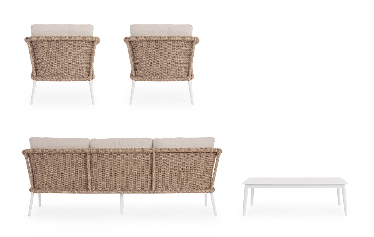 Garten-Set Oceana 4er Gruppe, Weiß