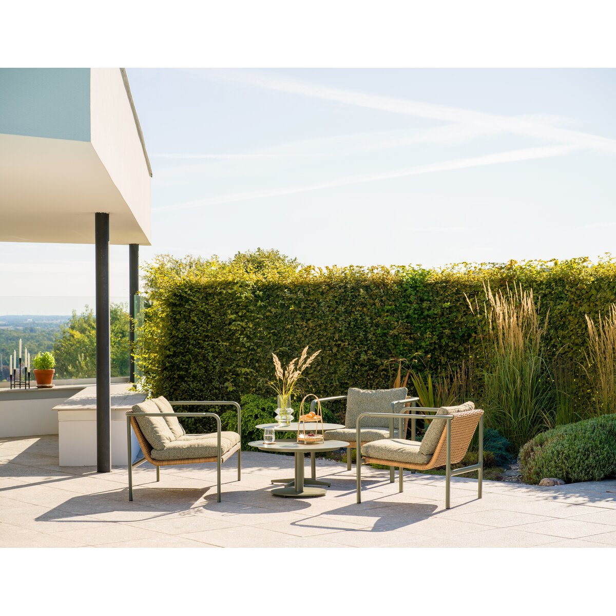 Gartencouchtisch Peace aus Aluminium - 80x80x46 cm, Nordic Green