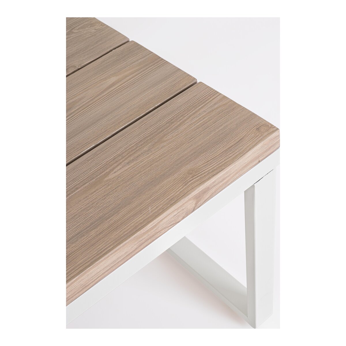 Gartenecksofa Zelmar - Aluminium Off-White & Olefin Grau, inkl. Couchtisch
