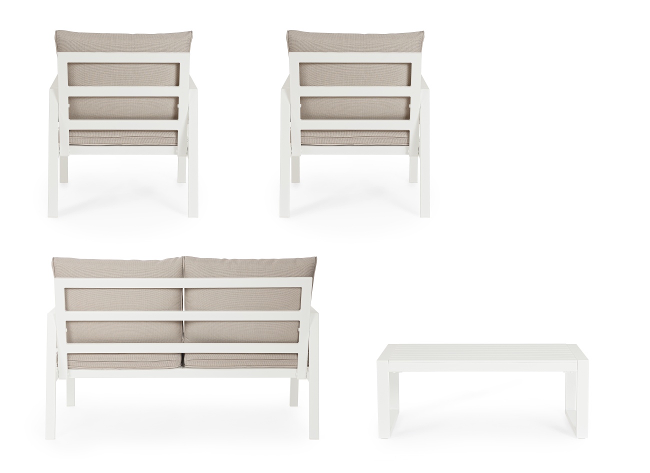 Garten-Set Hilde 4er Gruppe, Weiß