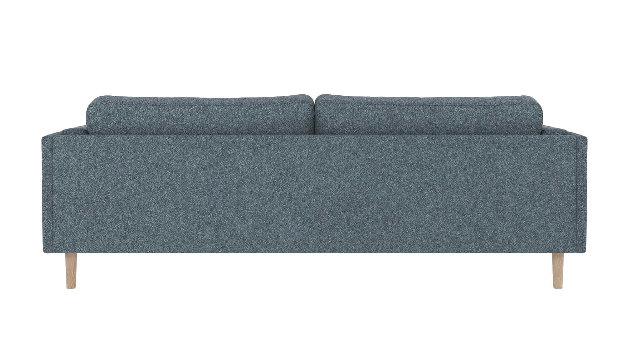 Sofa Braden 3-Sitzer, Beine Weiß pigmentiert, Bezug Bobby Blau passt perfekt in stilvolle Wohnräume.