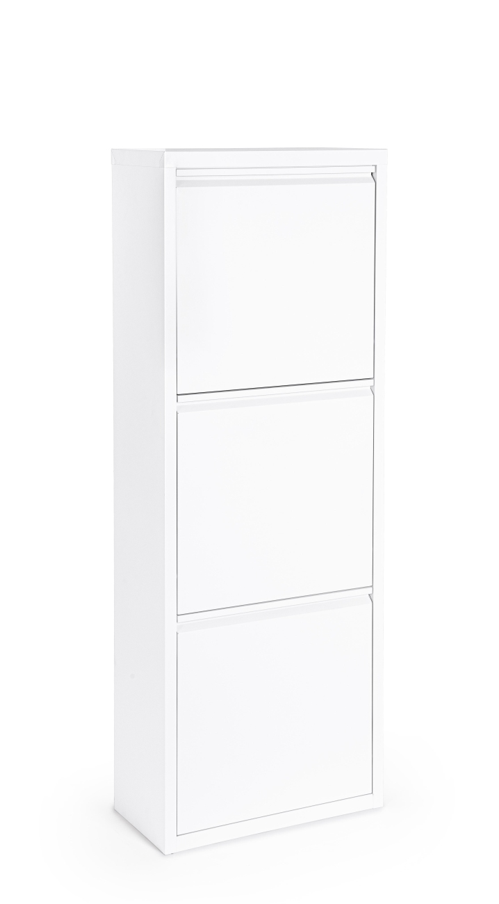 Schuhschrank Fredys aus Metall, Weiß Schuhschrank Fredys aus Metall, Weiß