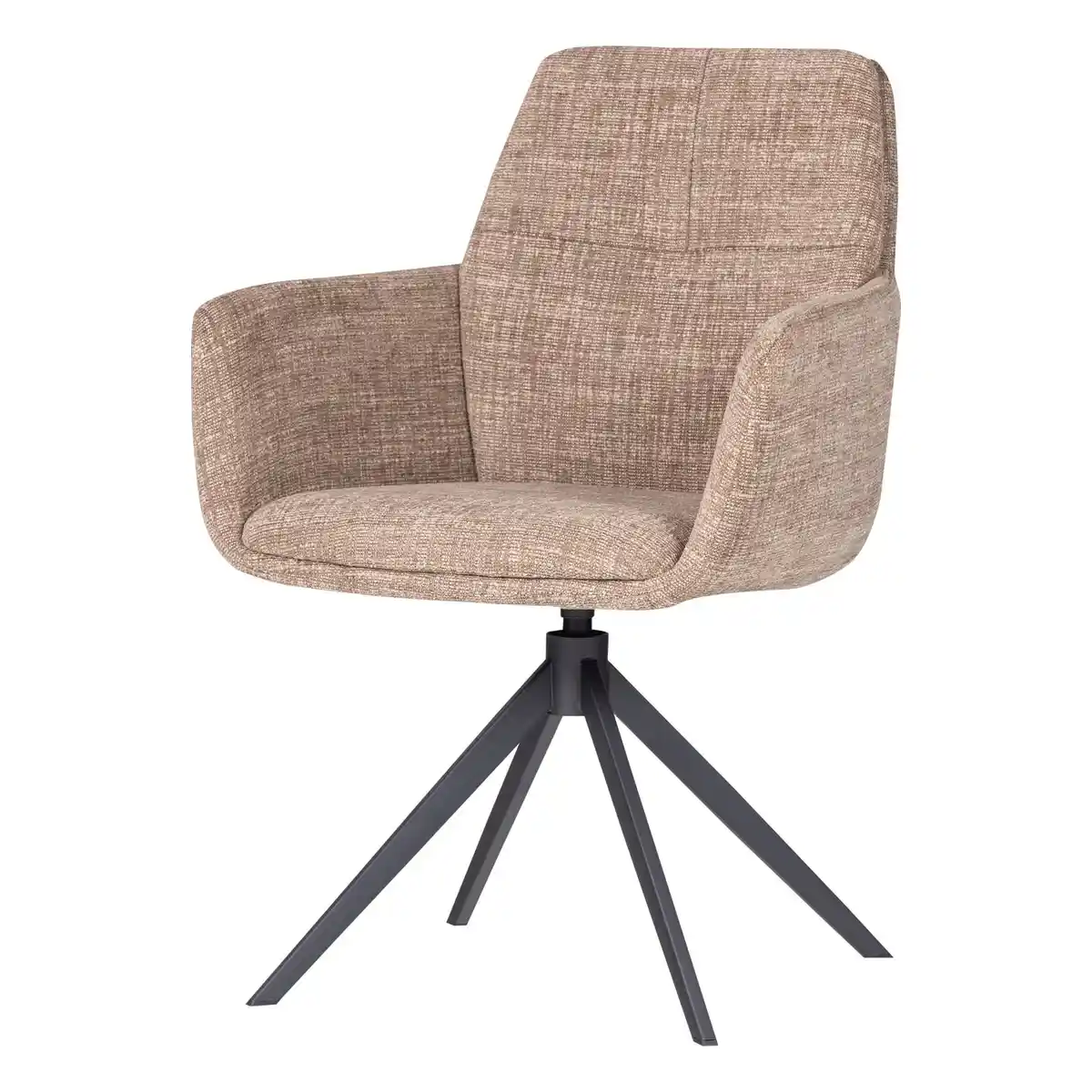 Armlehnstuhl Grant - Melange-Stoff Sand