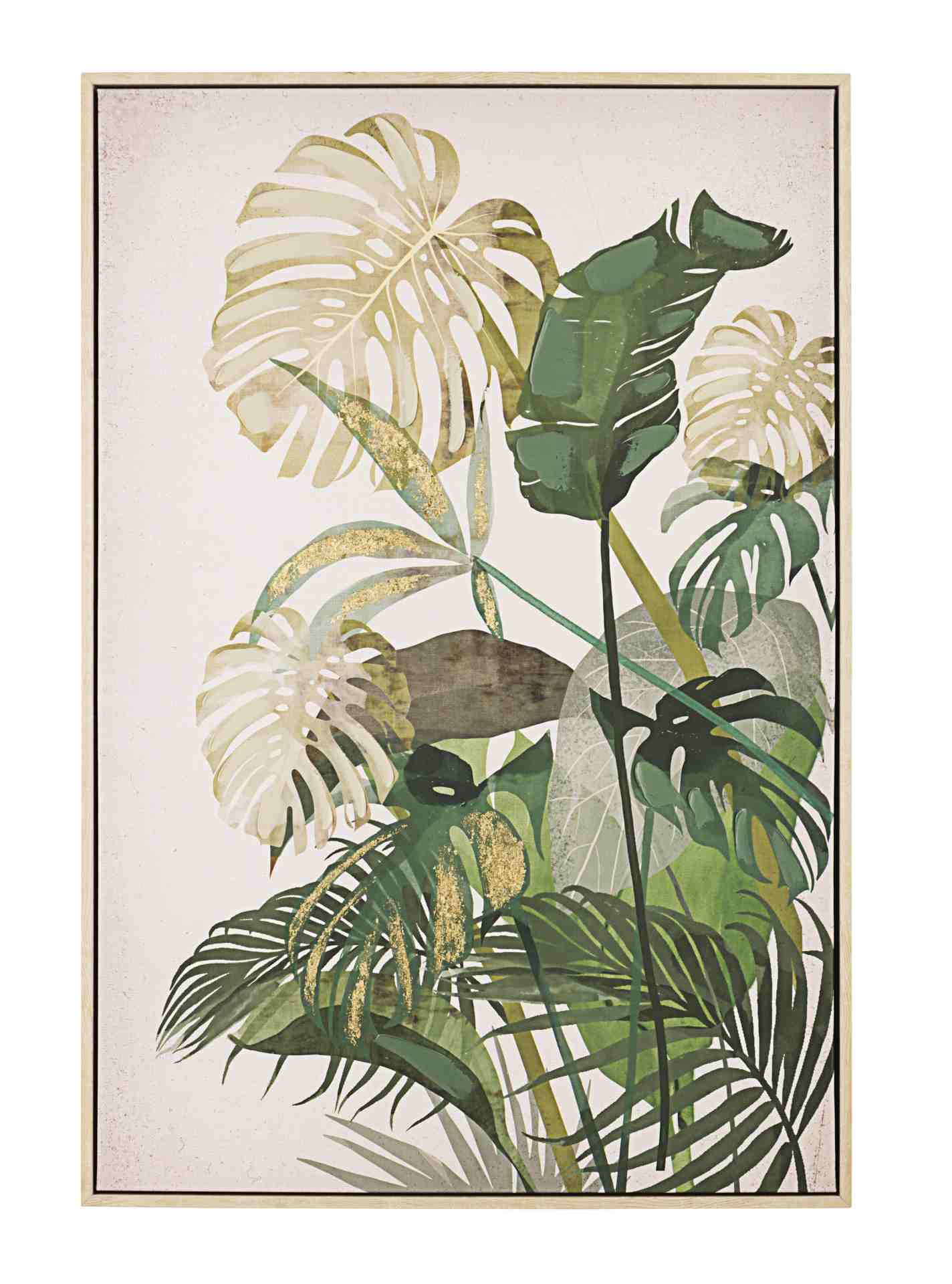 Das Bild Plants überzeugt mit ihrem klassischen Design. Das Bild verfügt über einen Druck auf Leinwand. Das Gestell und Rahmen sind aus MDF. Die Maße sind 60x90 cm.