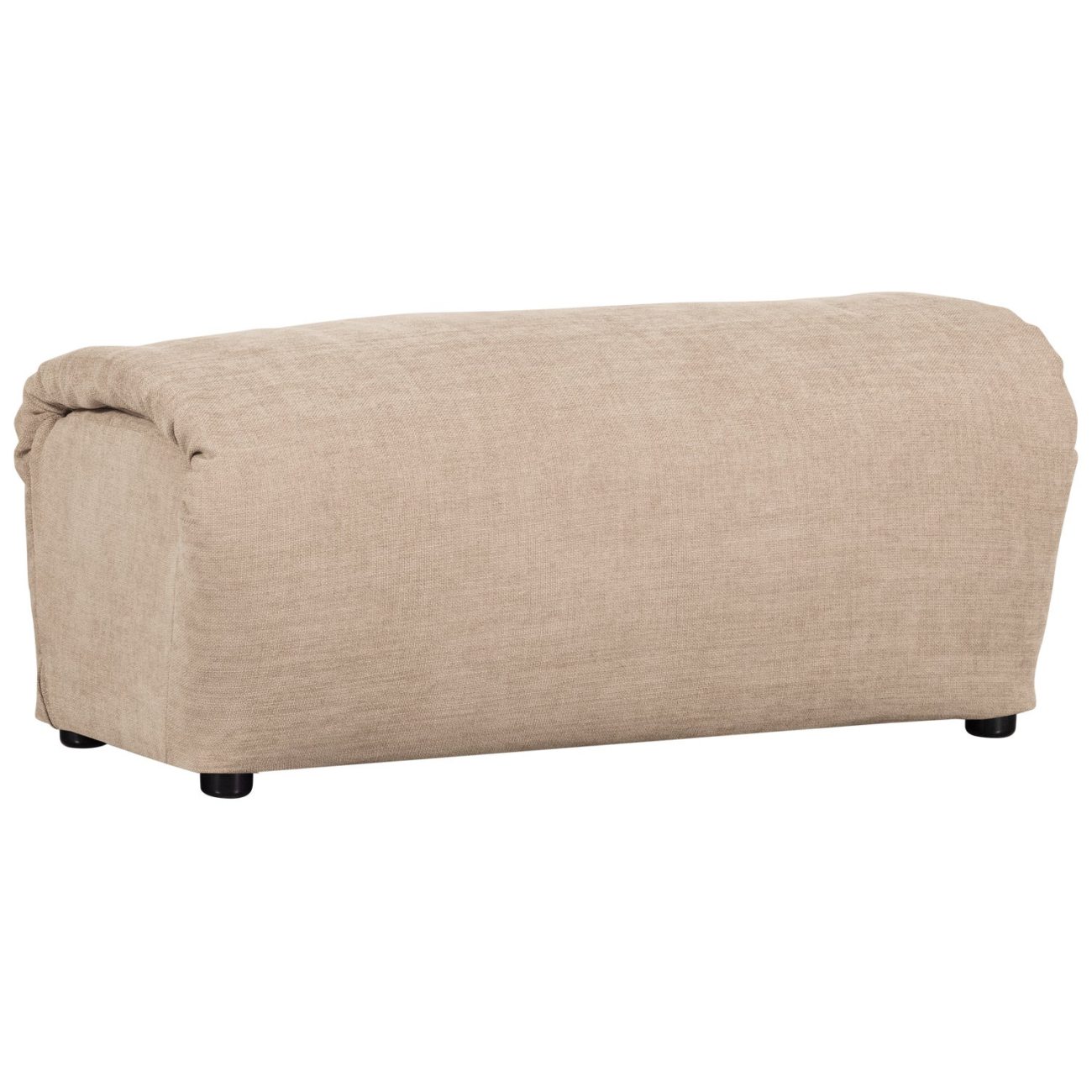 Hocker Baggy aus Chenille-Stoff, Sand