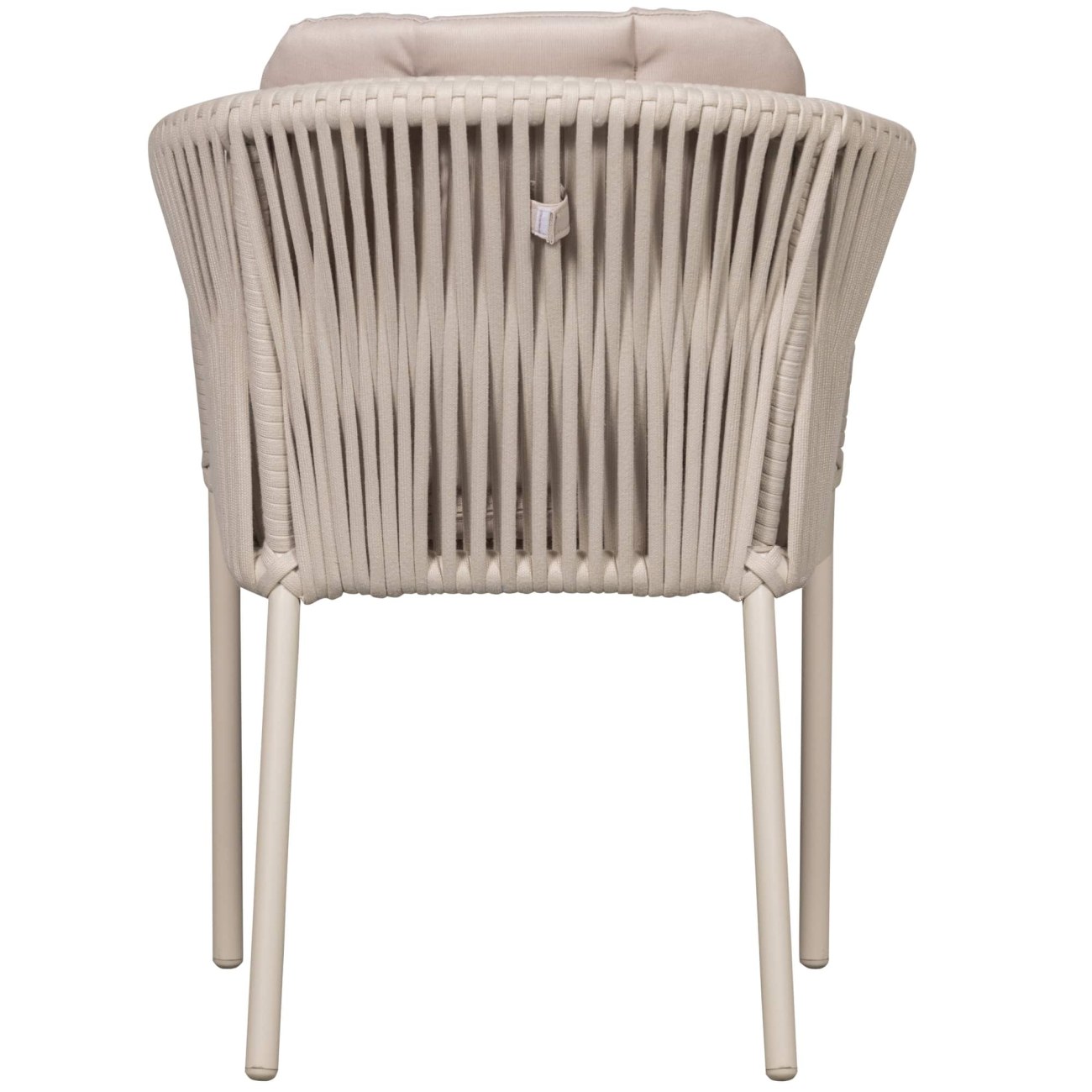 Der Gartenstuhl Yukon überzeugt mit seinem modernen Design. Gefertigt wurde er aus geflochtenem Tauwerk, welches einen hellgrauen Farbton besitzt. Das Gestell ist aus Aluminium und hat eine hellgraue Farbe. Der Stuhl besitzt eine Sitzhöhe von 50 cm.