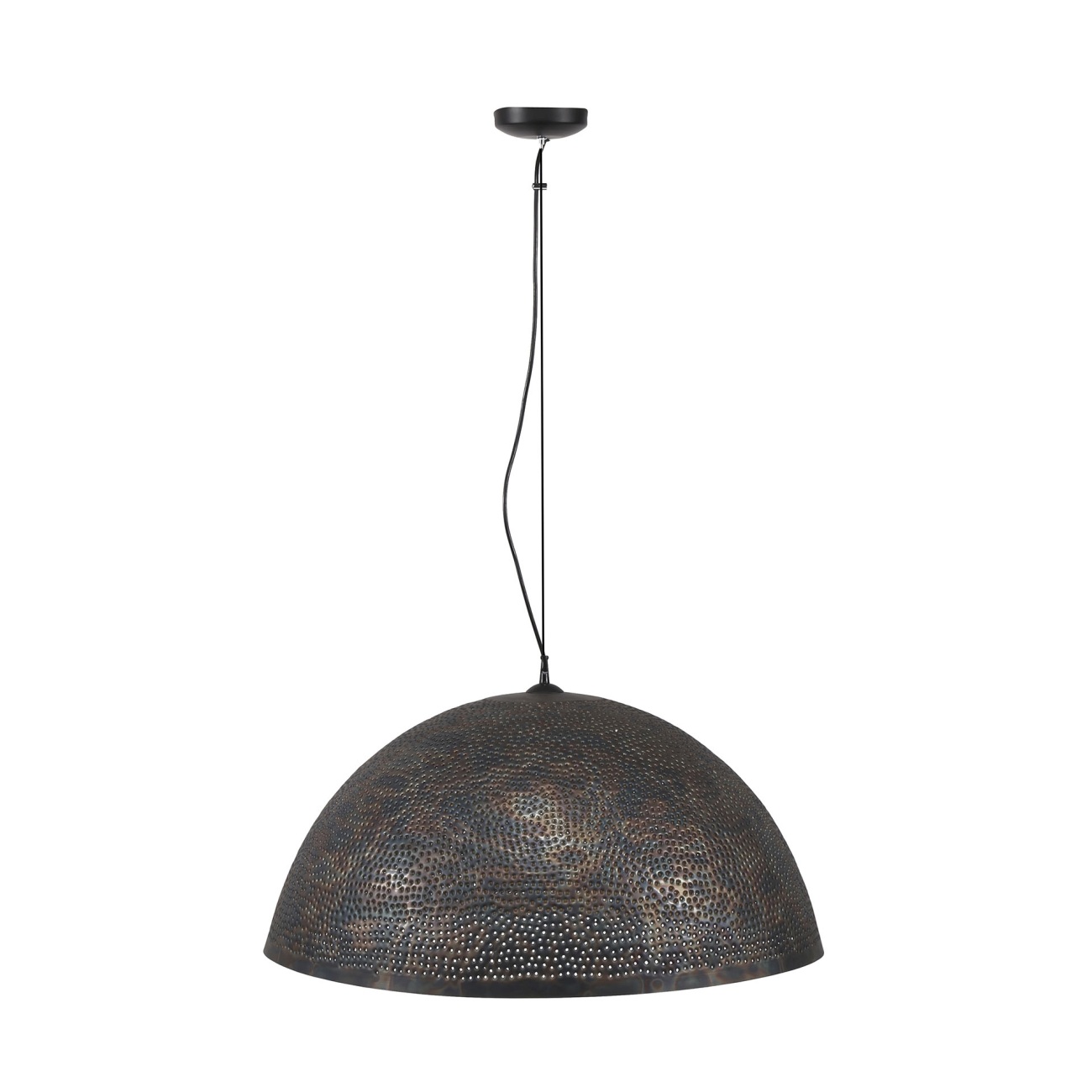 Hängeleuchte Metoli - Metallkuppel Schwarzbraun, Ø 70 cm, inkl. LED Hängeleuchte Metoli - Metallkuppel Schwarzbraun, Ø 70 cm, inkl. LED