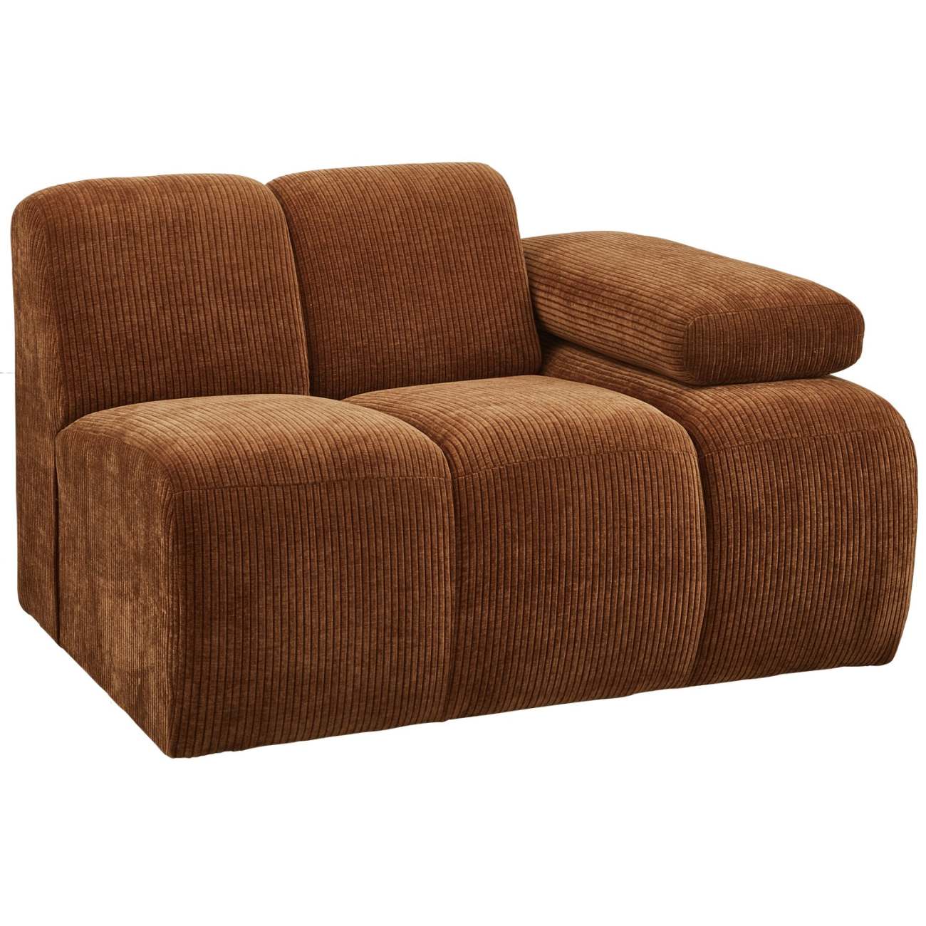 Modulsofa Mojo Flachcord 1er Arm-Rechts, Rostbraun Modulsofa Mojo Flachcord 1er Arm-Rechts, Rostbraun