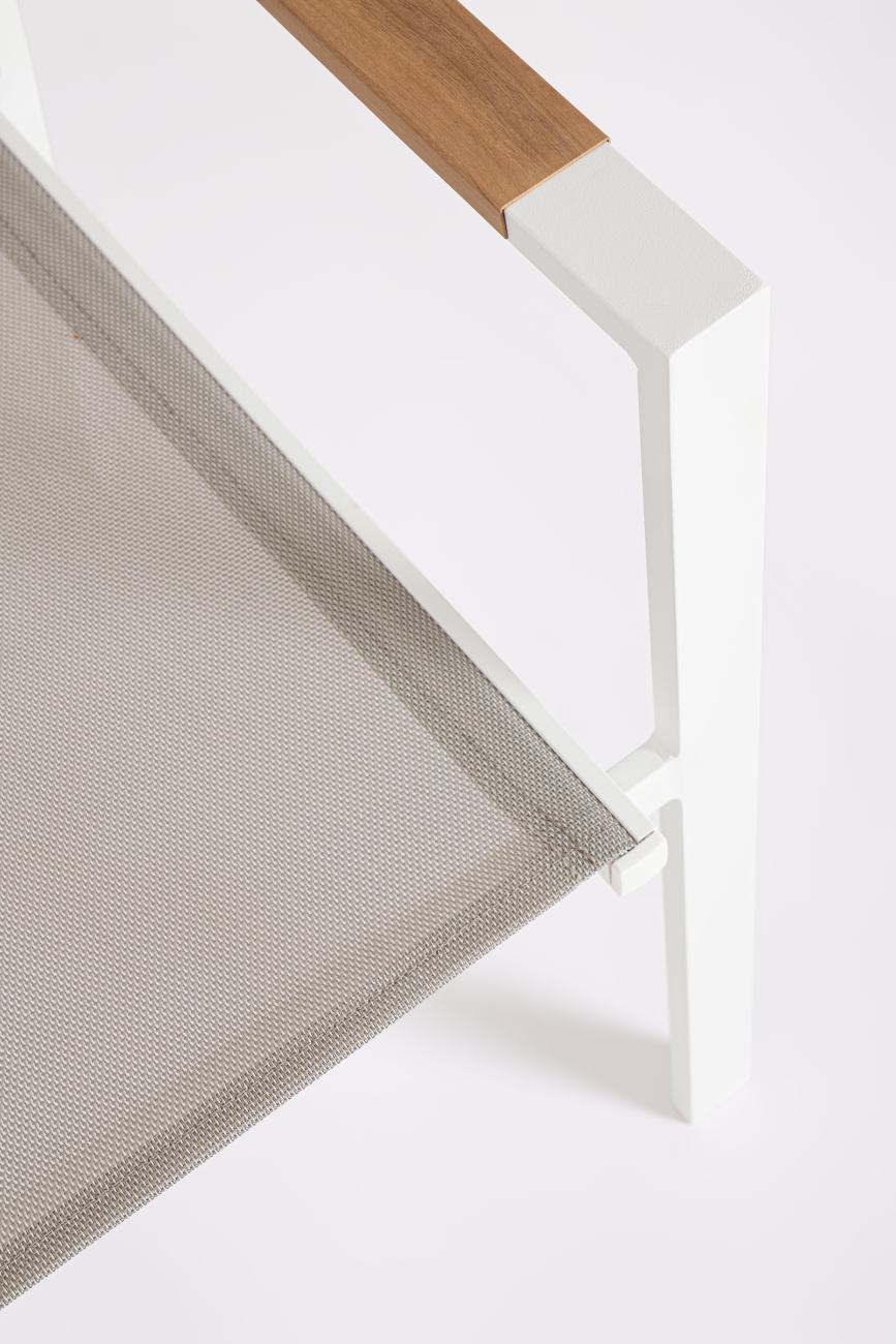 Gartenstuhl Heta aus Aluminium, Weiß