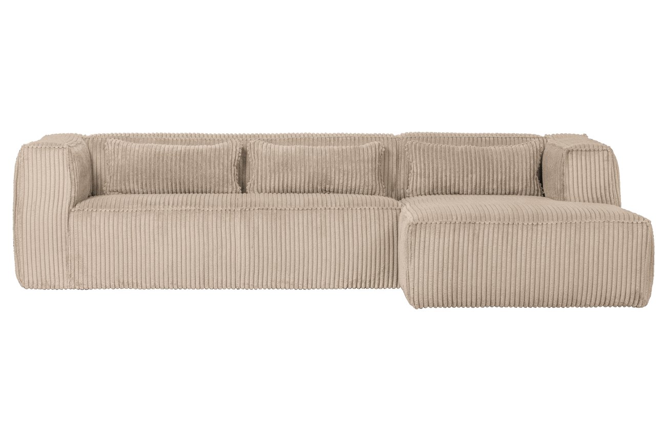 Ecksofa Bean mit Cordbezug, Rechts, Sand