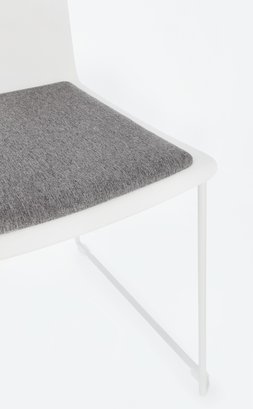 Esszimmerstuhl Giulia 4er-Set aus Metall, Weiß/Weiß