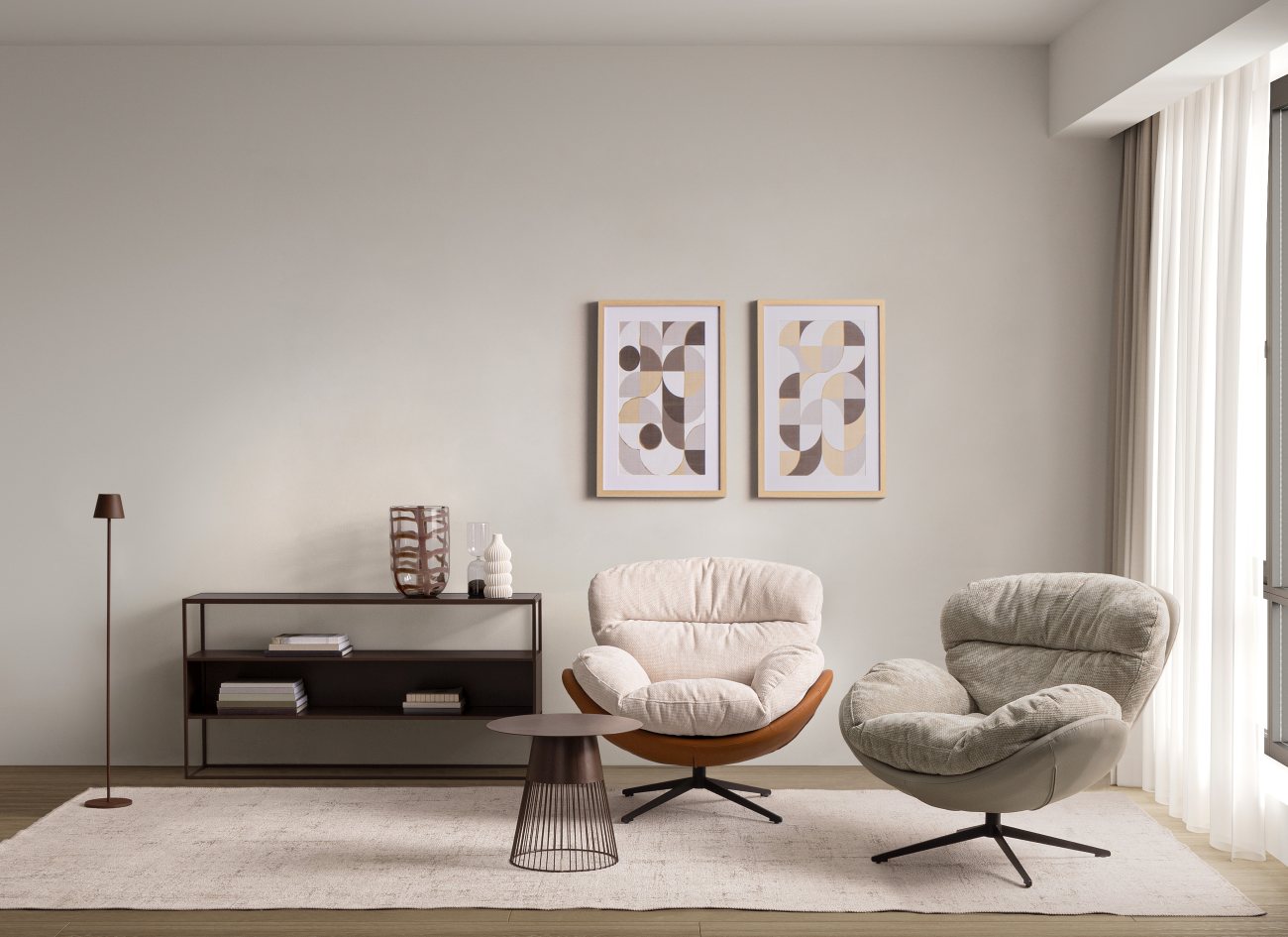 Konsole Godric aus Metall, 140 cm