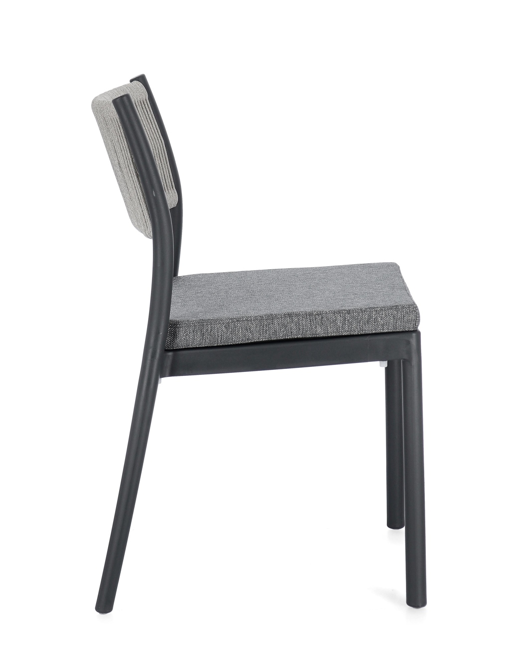 Gartenstuhl Alvin aus Metall, Anthrazit / Hellgrau