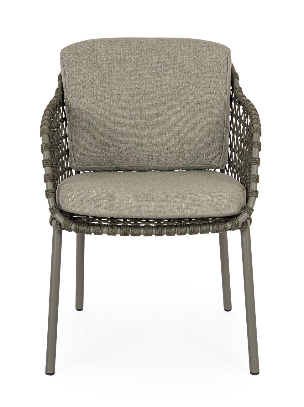 Gartenstuhl Ivissa aus Metall, Grün