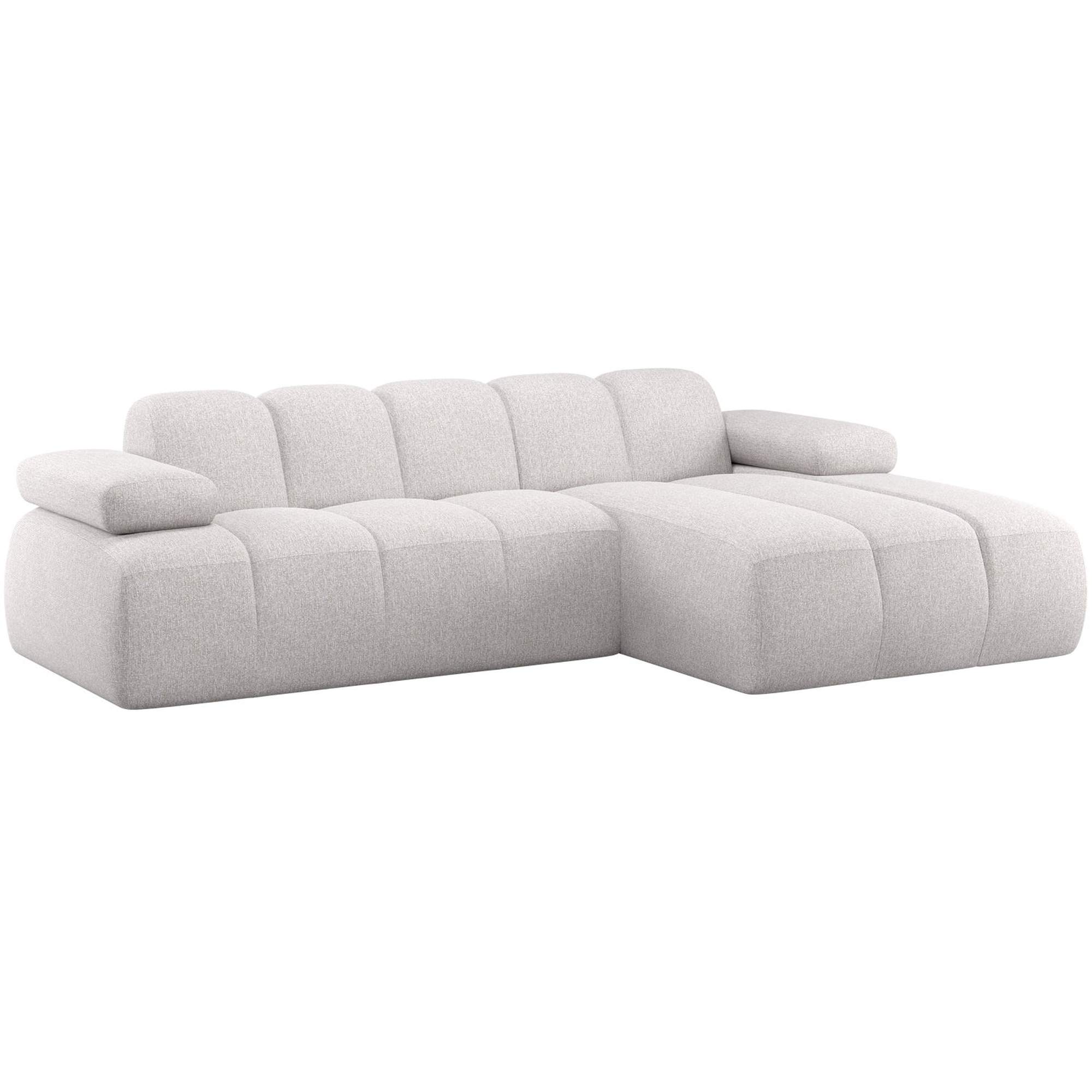 Ecksofa Mojo Chaiselongue Rechts - Boucle-Stoff, Natur