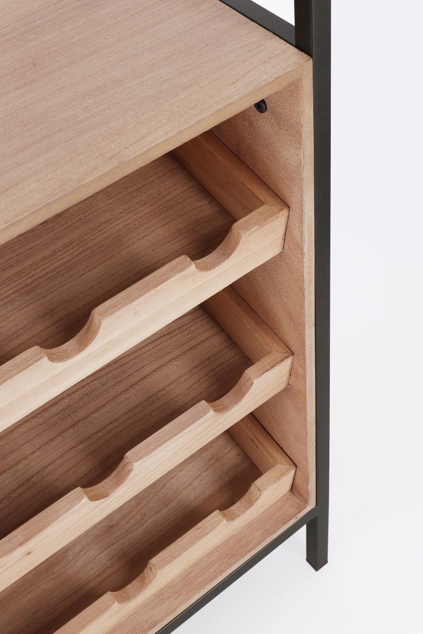 Weinregal Issac aus Metall, 50 cm